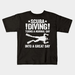 Funny Diver Gift Scuba Diving Day Quote Divers Kids T-Shirt